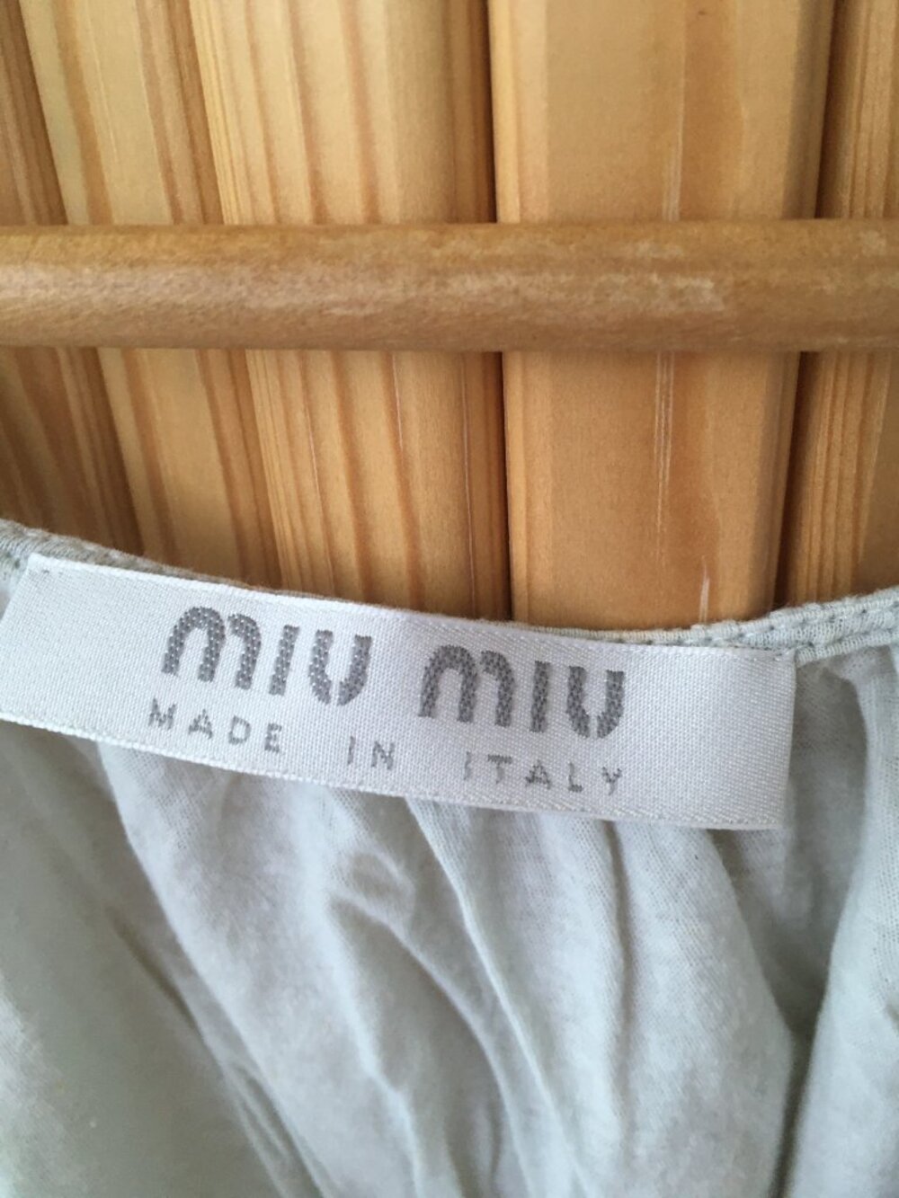 Miu Miu vintage crop top, shear light blue mint color, size large - Picture 2 of 9